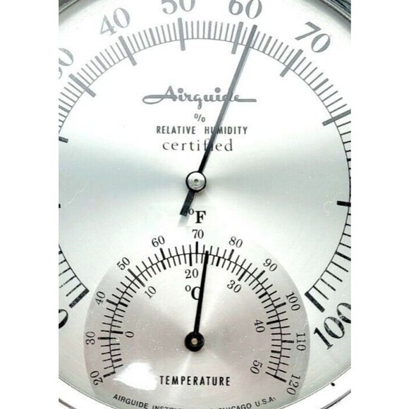 VTG Airguide Temperature Relative Humidity Certified Barometer USA Wall Mount - Picture 6 of 6